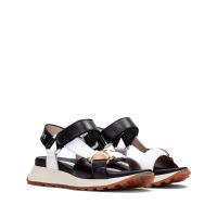 HISPANITAS  SANDALIA PIEL BLACK WHITE - details 1