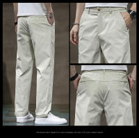 Pantalones Casuales Para Hombre Verano Seda Helada Delgados De Color Sólido Rectos Sueltos Moda Ligeros Negocios Pantalones Largos - details 13