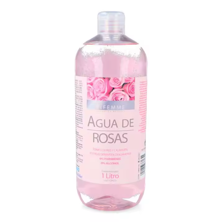 Ynsadiet Agua de Rosas Bifemme 1L - Calmante y Relajante - Piel Grasa y Poros Abiertos - 1
