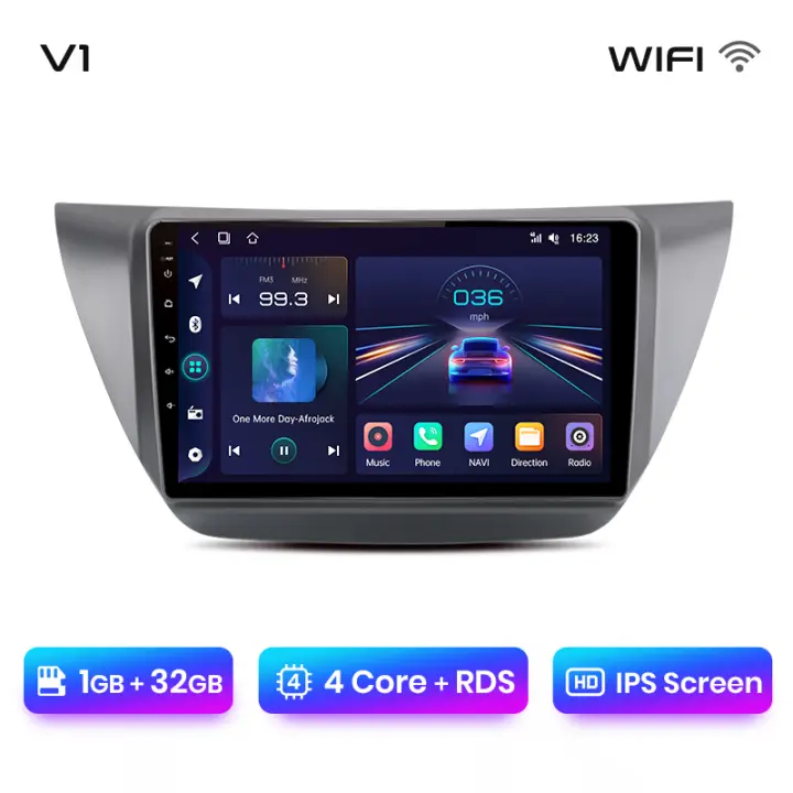 Junsun  Android 13 inalámbrico CarPlay Android Auto Radio para Mitsubishi Lancer 9 CS 2000 2001 2002 2003 2004 2005 2006 2007 2008 2009 2010 coche Multimedia navegación GPS autorradio - 1