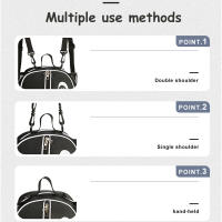 Bolsa Deportiva Multifuncional Negra Roja De Lona Oxford Duradera Para Baloncesto Y Voleibol Mochila De Gimnasio Hombro Único Para Todos - details 1