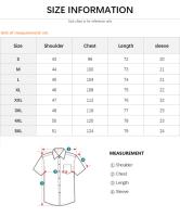 Camisa Negra De Verano Para Hombre Talla Grande 5XL Blanco Azul Estilo Formal Sin Hierro Corta Frontera Twill Cuello En V Prenda Deportiva Diaria - details 0