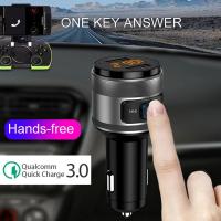 Bluetooth 5,0 Transmisor FM para Coche, Adaptador de Radio, Manos Libres Mechero Coche with QC3.0, Cargador de Coche Doble USB with QC 3,0, Manos Libres Inalámbrico Reproductor MP3 Coche, Amplia Compatibilidad Soporte USB Memory - details 2