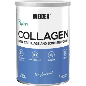 Weider Collagen - Colageno con Acido Hialuronico, Magnesio y Vitamina C - 300 Gr / 0 Grasas y 0 Azúcar - 1