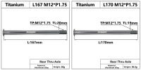HEPPE Eje De Bicicleta De Titanio Para MTB Y Carretera Ultra Ligero Compatible Con Eje Transversal 12x142 12x148 Para Rueda Trasera Y Horquilla 12x100 12x110 - details 11