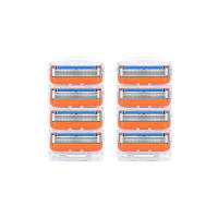 Afeitadora manual de cinco capas para hombre, color naranja, haz afilado de 5 capas, cabezal de 5 hojas - details 0