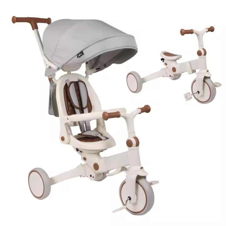 Olmitos - Triciclo Evolutivo de Bebé 5 en 1 EVOL - Bicicleta Niños de 1 a 5 años - De Triciclo a Bicicleta con o sin Pedales – Respaldo, Barra Seguridad y Capota - 1
