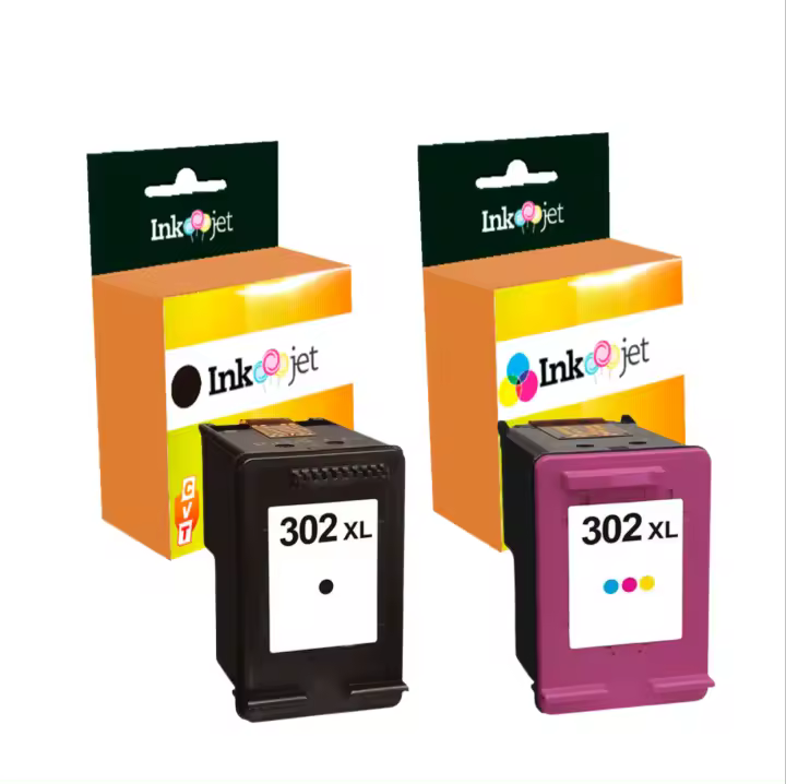 Pack Cartuchos de Tinta HP 302XL Negro y Tricolor Compatible - Alta Calidad - 1
