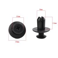 100pcs Tornillos De Plástico 8mm Clip De Automóvil Para Toyota Focus Kia Nissan Yamaha Fijación De Parachoques Y Capó Negro - details 6