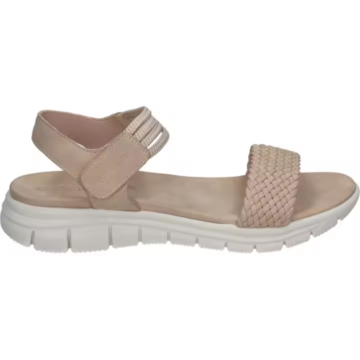 AMARPIES | Sandalias con cuña Amarpies para Mujer – Sandalias con plataforma y cuña baja en Color Beige – Sandalias Cómodas con Cierre de Velcro – Ajuste máximo – Estilo Casual – Modelo ABZ26590 - 1