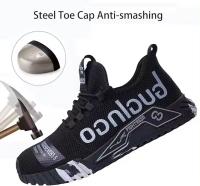 Calzado de trabajo para hombre Zapatillas de trabajo a la moda para hombre, zapatos de seguridad con punta de acero antigolpes, zapatos indestructibles antiperforación - details 3