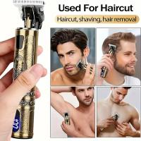 Afeitadora Digital LCD Recargable Para Cabello Con Pantalla LCD Trimmer Eléctrico Para Corte Preciso Tamaño T9 Con 3-4 Accesorios De Corte - details 0