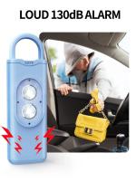 Alarma De Defensa Personal 130DB Con Luz LED Antiwolf Para Niñas Y Mujeres Llavero De Alarma De Pánico Emergencia En Azul - details 9