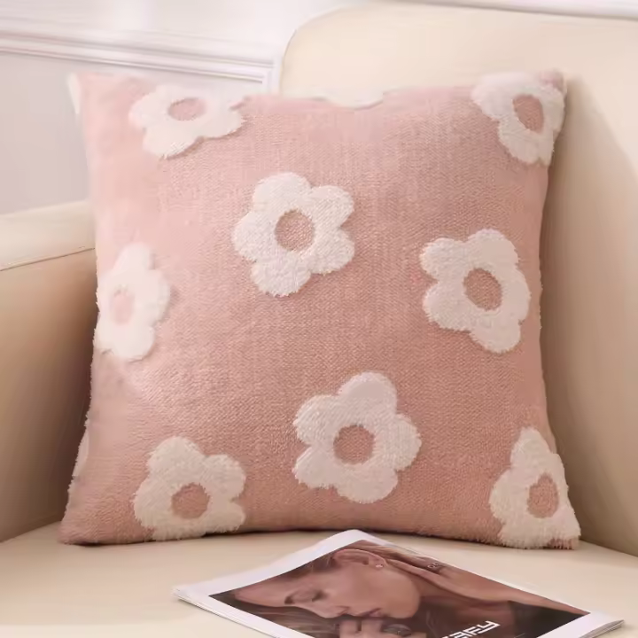 Funda De Cojín Floral Lujo 18x18 Pulgadas Para Sofá De Sala Decoración Del Hogar Pareja Funda De Cojín De Almohada De Apoyo - 1