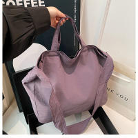 Bolso De Hombro Para Mujer De Lona Gran Capacidad Estilo Literario Ligero Y Sencillo Bolso Cruzado Con Manija De Viaje - details 28