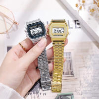 Reloj Digital Elegante Para Mujer En Oro Y Plata De Acero Inoxidable Reloj De Pulsera Electrónico Para Negocios Y Hombres - details 1