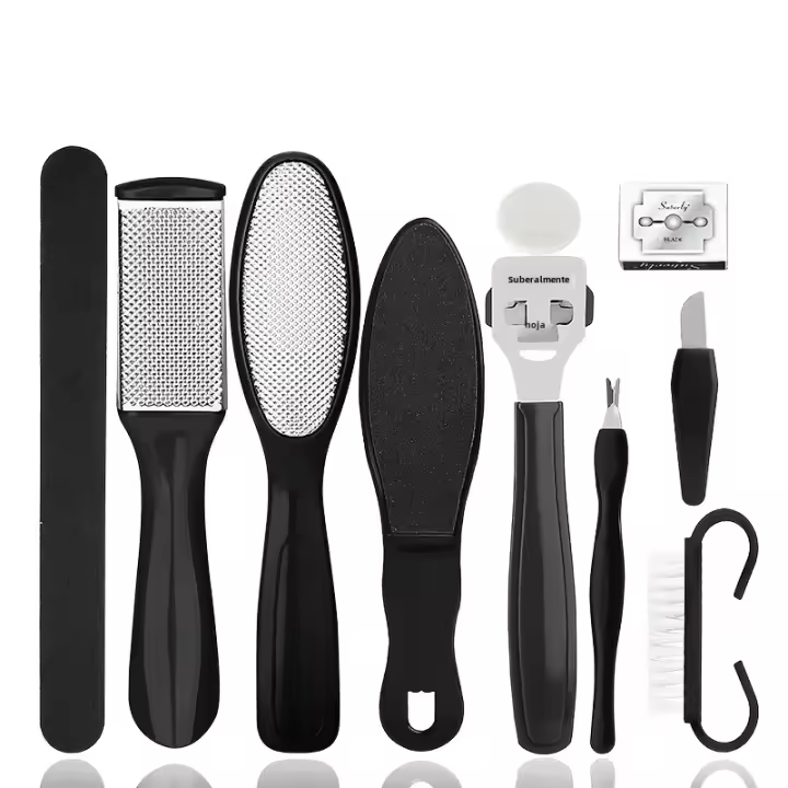 Porcheddu Kit Profesional de pedicura 8/10 en 1, inoxidable Maple Callos, herramientas para E - 1