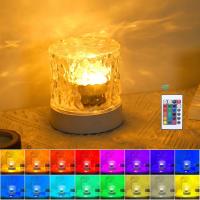 Lámpara De Agua Ondulante USB Luz Nocturna Romántica Proyector De Oceano Para Fiesta Dormitorio Sala De Estar Hogar Vacaciones - details 0