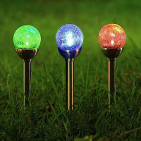 Lámpara Solar LED Para Jardín Con Vidrio Rotulado Iluminación De Paisaje Y Camino Decoración Exterior Para Jardines - details 7