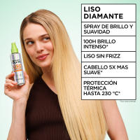 Garnier |   Duplo Fructis Diamond Sleek Shine-coat Spray alisador, 100H de brillo impecable, 100H de suavidad sin encrespamiento 2x150ML - details 1