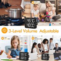 Temporizador De Cocina Digital Grande Con Pantalla Doble Temporizador Para Estudio Interior Temporizador De Escritorio Para Dormitorio Marca NOKLEAD Origen Mainland China - details 5