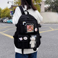 Mochila De Nylon Impermeable Para Mujer Con Múltiples Bolsillos Kawaii Para Estudiantes Con Capacidad Para Laptop Y Libros - details 9