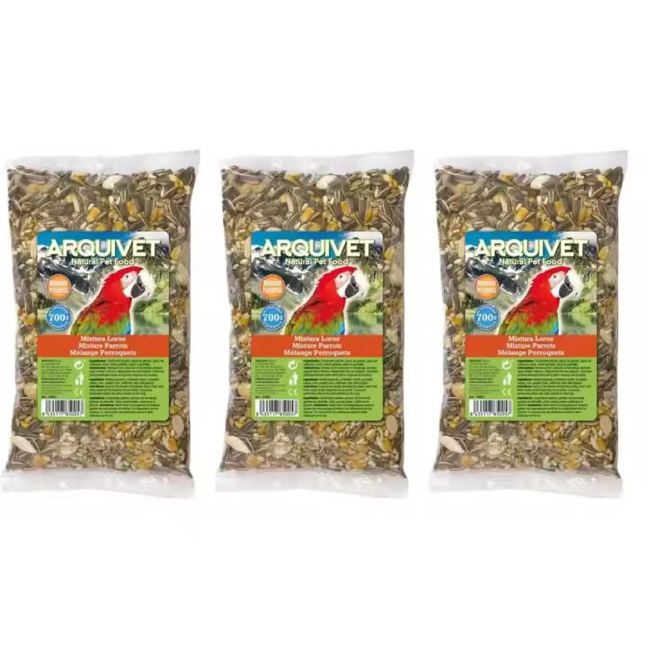 Alimento para Pajaro Mixtura loros - 700 g  (pack de 3 unidades) Arquivet - 1