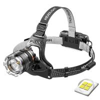 Lámpara de cabeza con sensor LED XHP50, luz de cabeza impermeable, linterna con zoom para pesca y búsqueda de camping - details 3