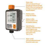 Temporizador De Riego Para Jardín Digital Inteligente Con Pantalla Grande Programable Ahorrador De Agua Y Tiempo Micro Rociador - details 6