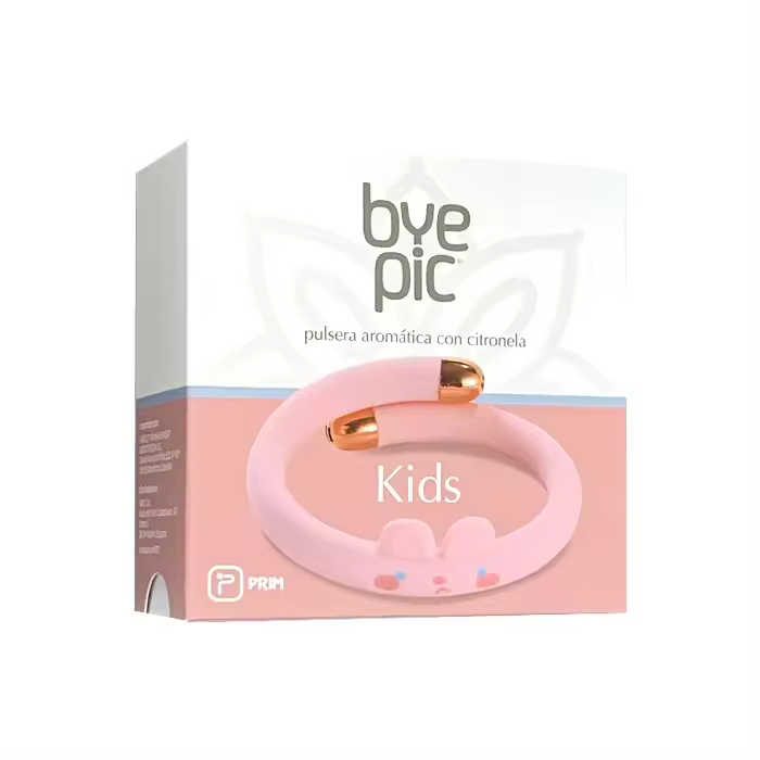 BYE PIC KIDS PULSERA ANTIMOSQUITOS PARA NIÑOS CON CITRONELA DE PRIM COLOR ROSA - 1