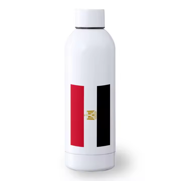 MERCHANDMANIA BIDON 500 ML ACERO INOXIDABLE bandera egipto pais gobierno egipcio deporte deportivo botella senderismo - 1