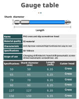 6PC 50mm150mm PH2 Phillips Head Destornillador Bit De Taladro De Hexágono Con Embozo Magnético Antideslizante Largo Alcanzable Para Herramientas Eléctricas - details 2