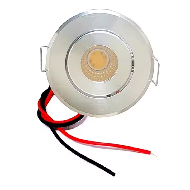 Luz De Techo LED COB Ajustable 12V Mini 3W Luz De Exhibición De Armario Luz Recargada Blanco Cuerpo Para Foyer TV Armario - 1