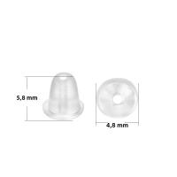 200-2000pcs Tapones De Aretes De Silicona Suave Para Aretes De Punto De Punta Accesorios De Encuentros De Aretes Cilindros De Bala - details 10