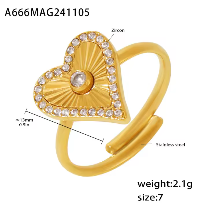 Elegante panel decorativo ovalado de circonia cúbica, joyería de boda para mujer, anillo fino de metal y acero inoxidable - 1