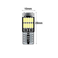 10pcs T10 W5W 194 501 Lámpara LED Canbus Sin Error Para Iluminación Interior De Coche 26 SMD 4014 Chip Blanco Puro Luz De Instrumentos - details 10
