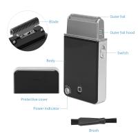 Kemei Trimmer De Barba Ultra Delgado Eléctrico Recargable Con USB Afeitadora Facial Para Hombres Material ABS - details 8