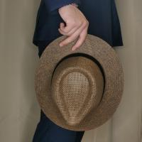 Sombrero De Paja Natural Para Hombre Moda Verano Trendy Sombreros De Playa Protección Solar Color Sólido Fedoras Casual Sombrero De Vaquero Jazz Gangster - details 17