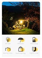 Lámpara De Camping LED Portátil Con Luz Magnética Y Recargable Por Tipo-C Iluminación De Emergencia Para Exterior Y Tienda - details 2