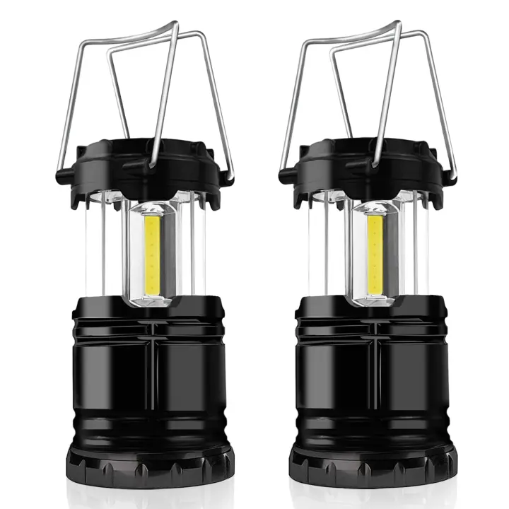2 linternas de camping portátiles en Pilas, Luces para Tienda de campaña, impermeable, para Exterior, para Emergencias, senderismo y acampada. - 1
