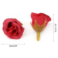 10/40Pcs Rosas Artificiales 2CM Decoración Para Hogar Jardín Boda DIY Scrapbook Guirnalda Regalo Accesorio Flores Silken - details 4