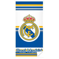 Real Madrid Toalla de Playa Microfibra, Toalla para Piscina, Baño, Gimnasio 70x140cm, Real Madrid Regalo Adultos y Niños, Cumpleaños, Comunión, Color Blanco y Azul - details 1