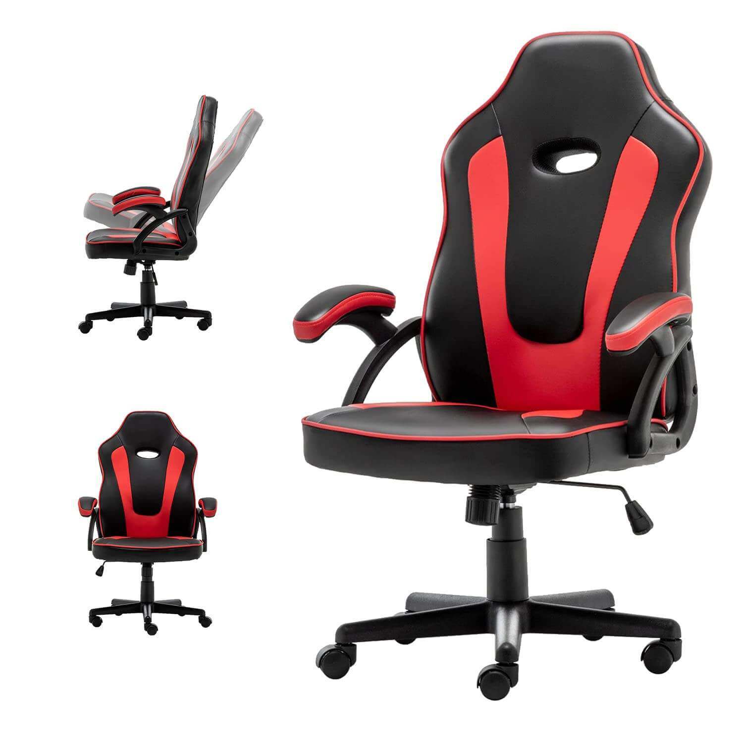ALLINLIFE Silla gaming 130 kg Capacidad de carga Silla de juego ergonómica, silla Gamer Altura ajustable Reposabrazos，Rango ajustable de altura 100 - 110cm