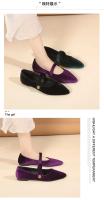 Zapatos Planos Retro Para Mujer De Cuero Suave Francés Estilo Small Fragrant Punta De Dedo Zapatos Planos Con Suela Suave Para Verano Casual - details 1