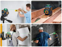 CIGMAN CM-701SE Nivel láser de 12 líneas 3x360°, Autonivelante, Línea Cruzada Verde 3D, con Control Remoto y Soporte Magnético en Forma de "L", Distancia de Trabajo de hasta 50m, Resistente al Agua y al Polvo IP54 - details 6