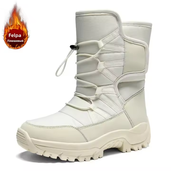 Botas De Tobillo Para Mujer Invierno Botas De Nieve Al Aire Libre Botas De Camuflaje Con Pluma Gruesa Botas De Senderismo Con Plataforma Botas De Tacón Bajo Material De Suela De Goma Talla Verdadera - 1