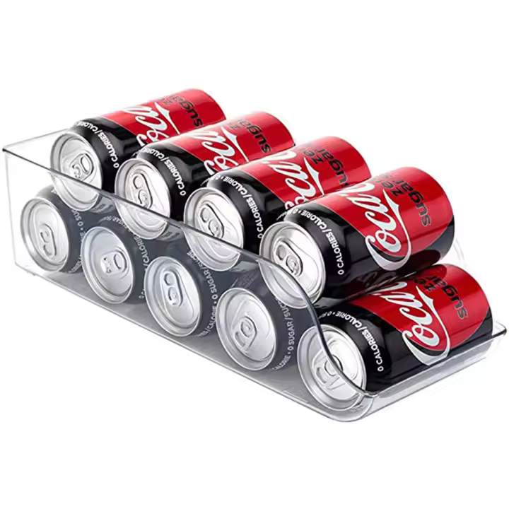 YverLand Organizador de latas para nevera. Dispensador de botellas de agua para frigorifico. Caja de almacenaje de comida para la cocina. - 1