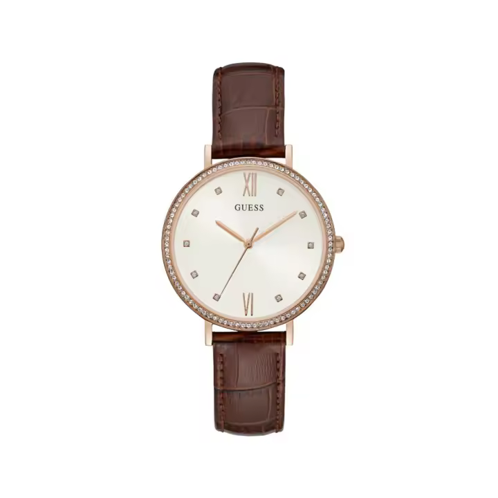 Guess Reloj Analógico para Hombre de Cuarzo con Correa en Piel W1153L2 - 1