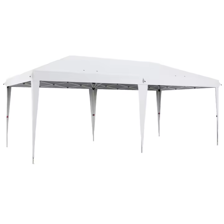 Outsunny Carpa Plegable 6x3 m Cenador de Jardín con Altura Ajustable en 3 Niveles Bolsa de Transporte Anti-UV y Marco de Acero Carpa de Jardín para Patio Terraza - 1