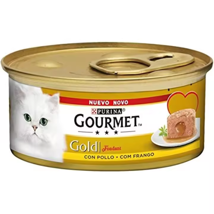 Purina GOURMET Gold Fondant Pollo 85 GR para Gatos - Alimento Húmedo de Alta Calidad - 1